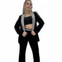 completo con dettagli argentati dancer